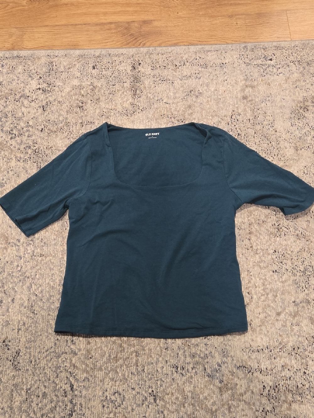 Old Navy Women's Teal Square Neck Top